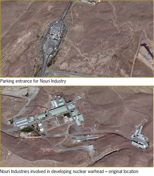 The anti-Iranian regime group claims an industrial group called Nouri helps the regime build missiles at Khojir