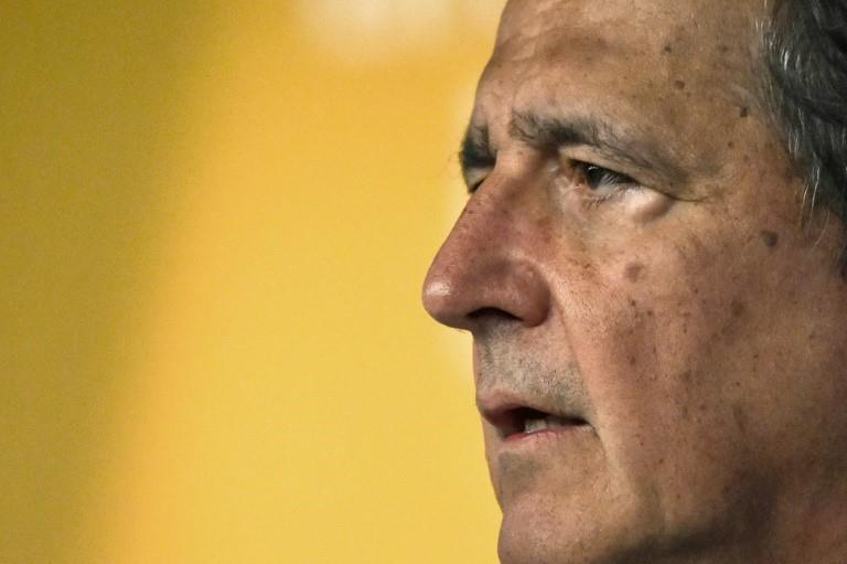 Juan Camilo Restrepo, Colombia's chief negotiator in peace talks with ELN rebels, speaking to reporters in early September in Bogota