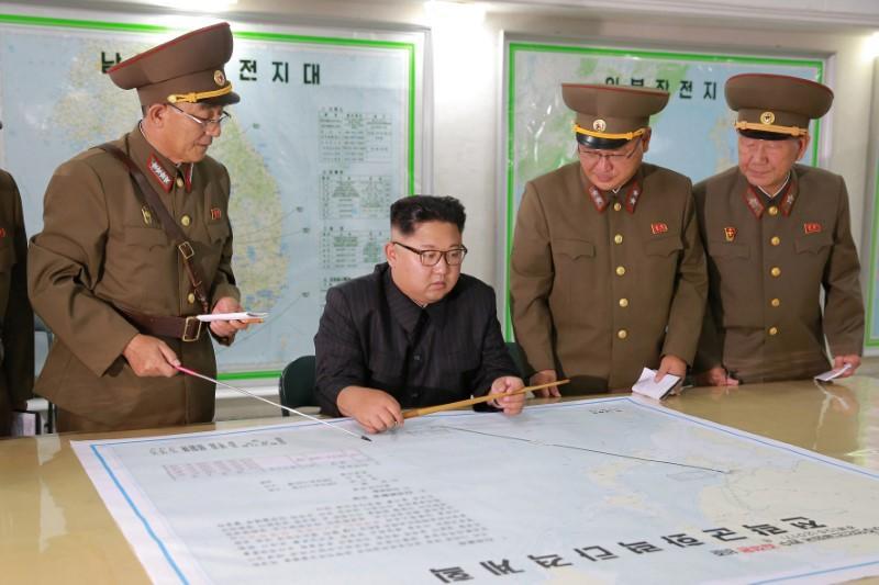 North Korean leader Kim Jong Un visits the Command of the Strategic Force of the Korean People's Army 