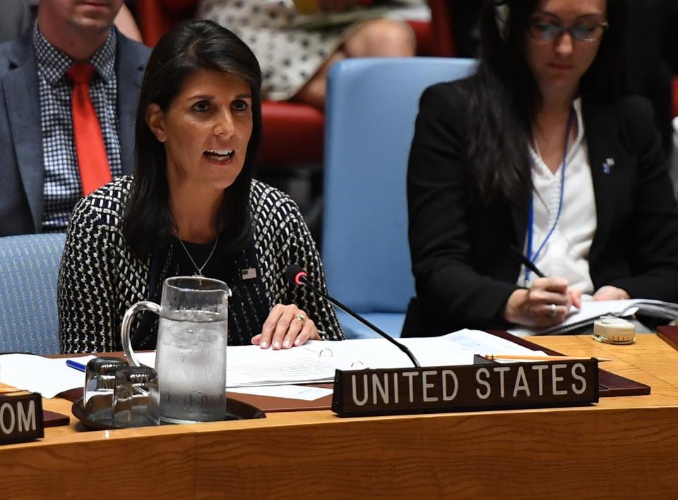 US Ambassador to the United Nations Nikki Haley