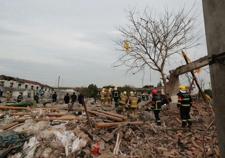 Images showed cars twisted and mangled and debris scattered for dozens of metres after an explosion in Ningbo, China's eastern Zhejiang province which killed at least two