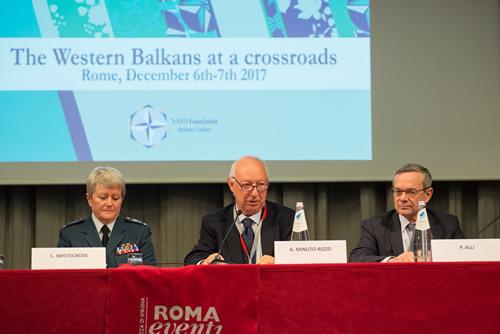 NATO Commander Chris Whitecross during ‘The Western Balkans at a crossroads’ in Rome, Italy. 