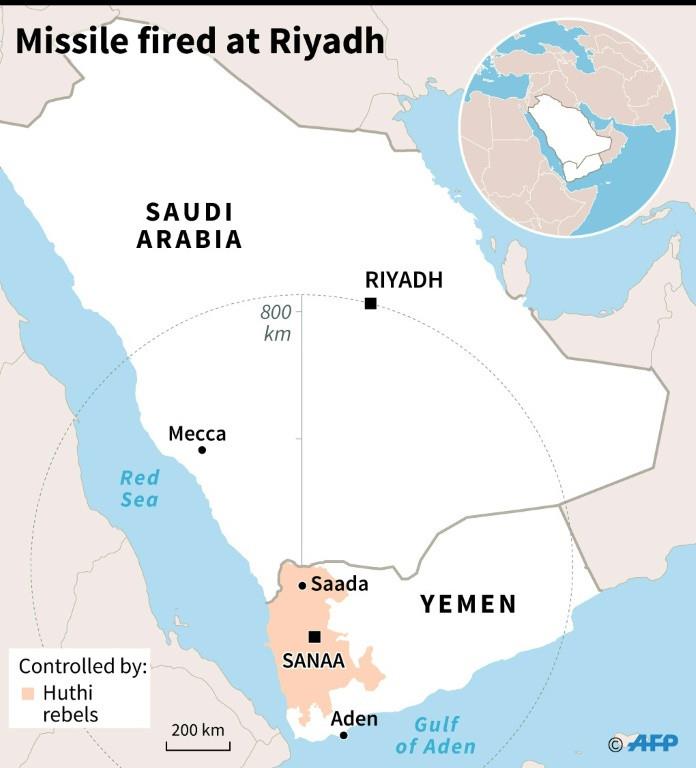 Missile fired at Riyadh