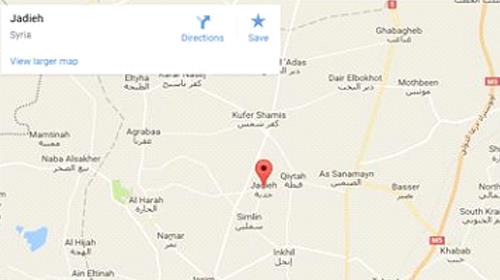 Jadia town near the strategic Al-Hara hill in Daraa province