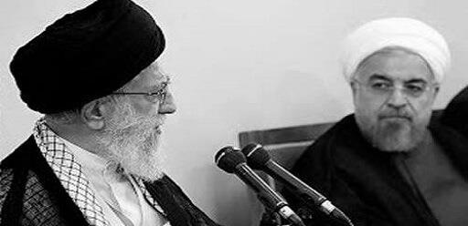 Khamenei and the mullahs' president, Hassan Rouhani