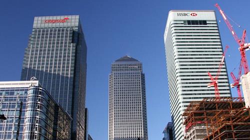 One Canada Square, HSBC Tower and Citigroup building - plus more construction