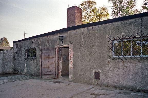 The door into the oven room at the Auchwitz main camp
