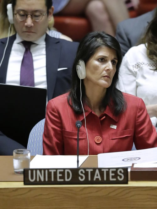 United States U.N. Ambassador Nikki Haley