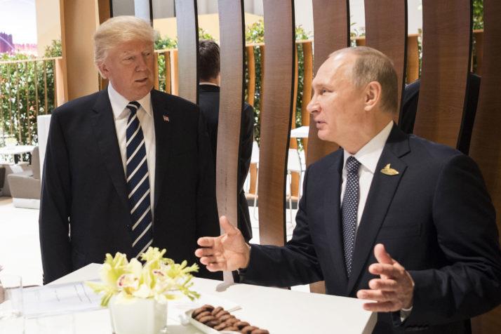 US President Donald Trump and Russia's President Vladimir Putin hold a meeting on the sidelines of