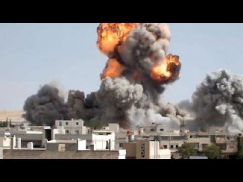 Assad's airstrikes on civilian zone and destroyed cities in Syria 