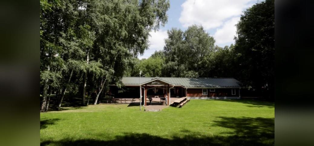 A view shows a country house at a dacha compound used by U.S. diplomats for recreation, in Serebryany Bor residential area in the west of Moscow, Russia, ...