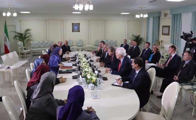 Senior US Senators met with Mrs. Rajavi and MEK members in Tirana, the capital of Albania on Saturday, Aug. 12, 2017