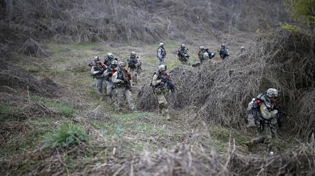 army soldiers take part in U.S.-South Korea joint river-crossing