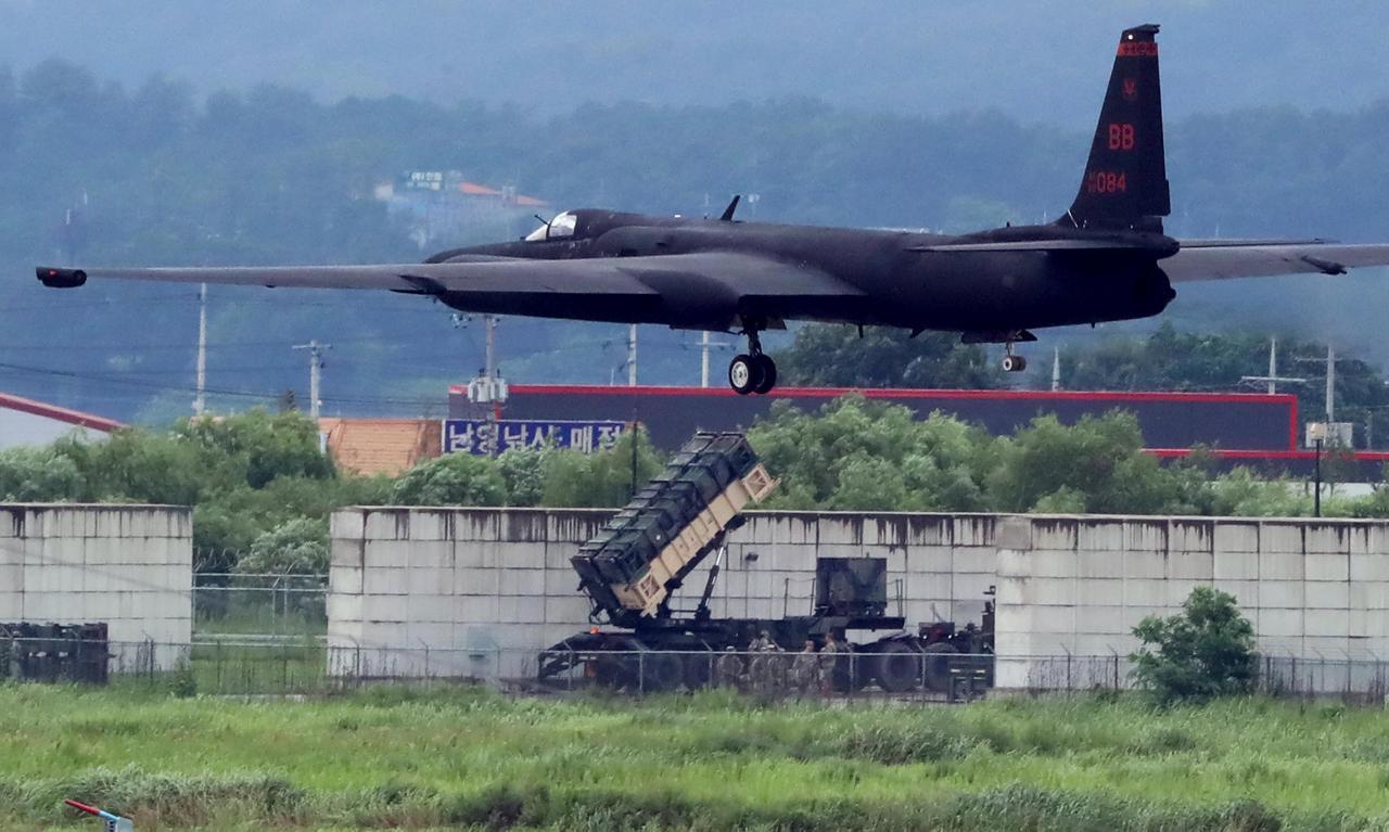 Begin computer-simulated drills amid North Korea tensions. A U.S. Air Force U-2 Dragon Lady takes part in a drill at Osan Air Base in Pyeongtaek