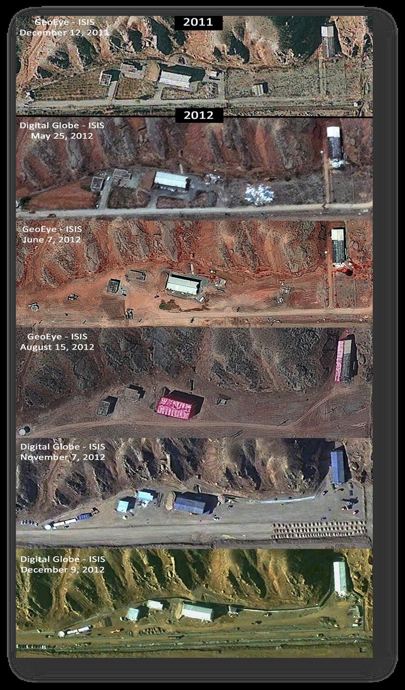 Figure 1. Chronology of changes at the Parchin site, from December 2011 up to January 2015.