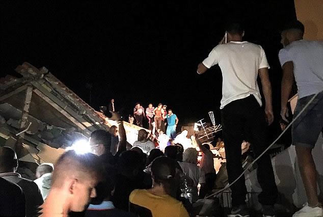 Earthquake victims were rescued in the popular Italian tourist island of Ischia on Monday.