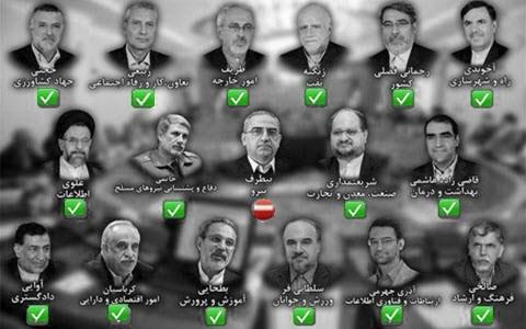 The new cabinet includes sixteen members with a background in the Iranian regime’s (IRGC), the main force responsible for repression and killings inside Iran and export of terrorism to countries of the region.
