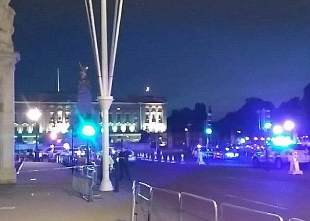 Police rushed to the scene and set up a cordon just yards from Buckingham Palace in London