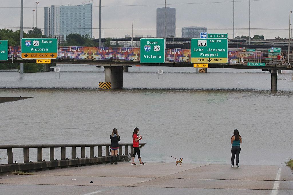 The widespread flooding in Houston shut down several major highways