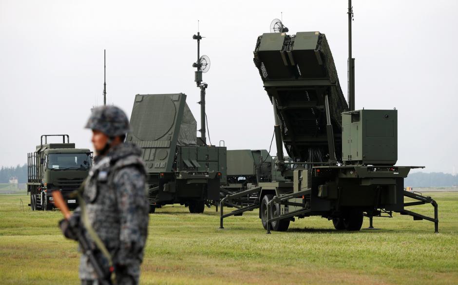 A Japan Self-Defense Forces (JSDF) soldier takes part in a drill to mobilise their Patriot Advanced Capability-3 (PAC-3) missile unit in response to a recent missile launch by North Korea, at U.S. Air Force Yokota Air Base in Fussa on the outskirts of Tokyo, Japan August 29, 2017.