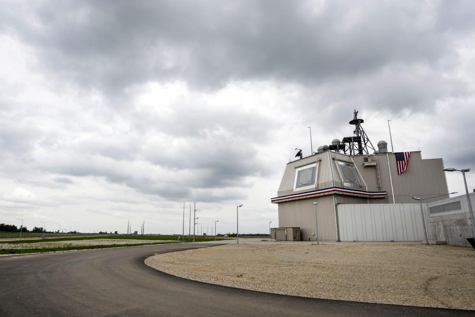 The deckhouse of the Aegis Ashore Missile Defense System (AAMDS) at Deveselu air base, Romania, May 12, 2016.