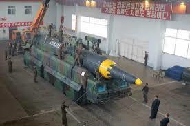 The Hwasong-12 (pictured) is an intermediate-range ballistic missile with a shorter range than the Taepodong inter-continental ballistic missile the North is trying to develop