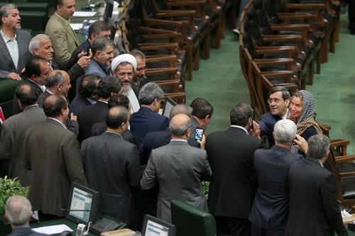 European foreign policy chief Federica Mogherini at Iranian parliament