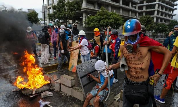  Protest against Venezuela’s national constituent assembly. ‘The responsibility for the human rights violations … lies at the highest levels of government,’ said the UN rights chief