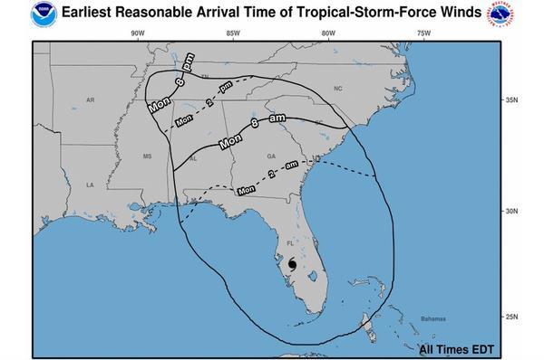 HurricaneTropical Storm Irma wind forecasts (National Hurricane Center)