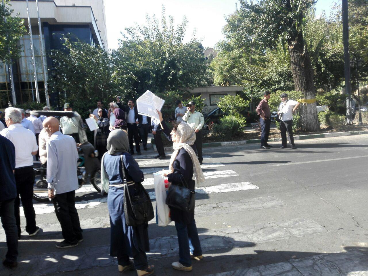 Protest Gathering of around 2,000 pensioners in Tehran