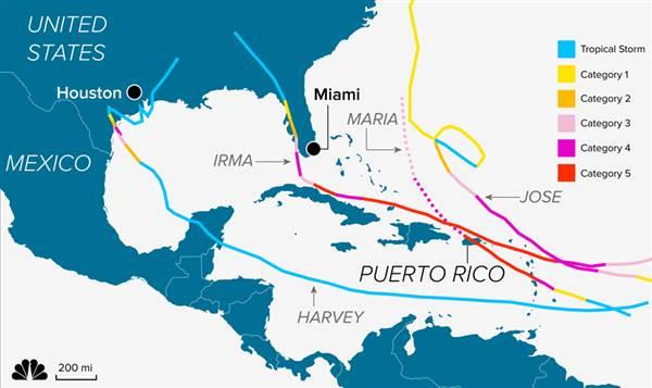 Hurricanes path NBC News