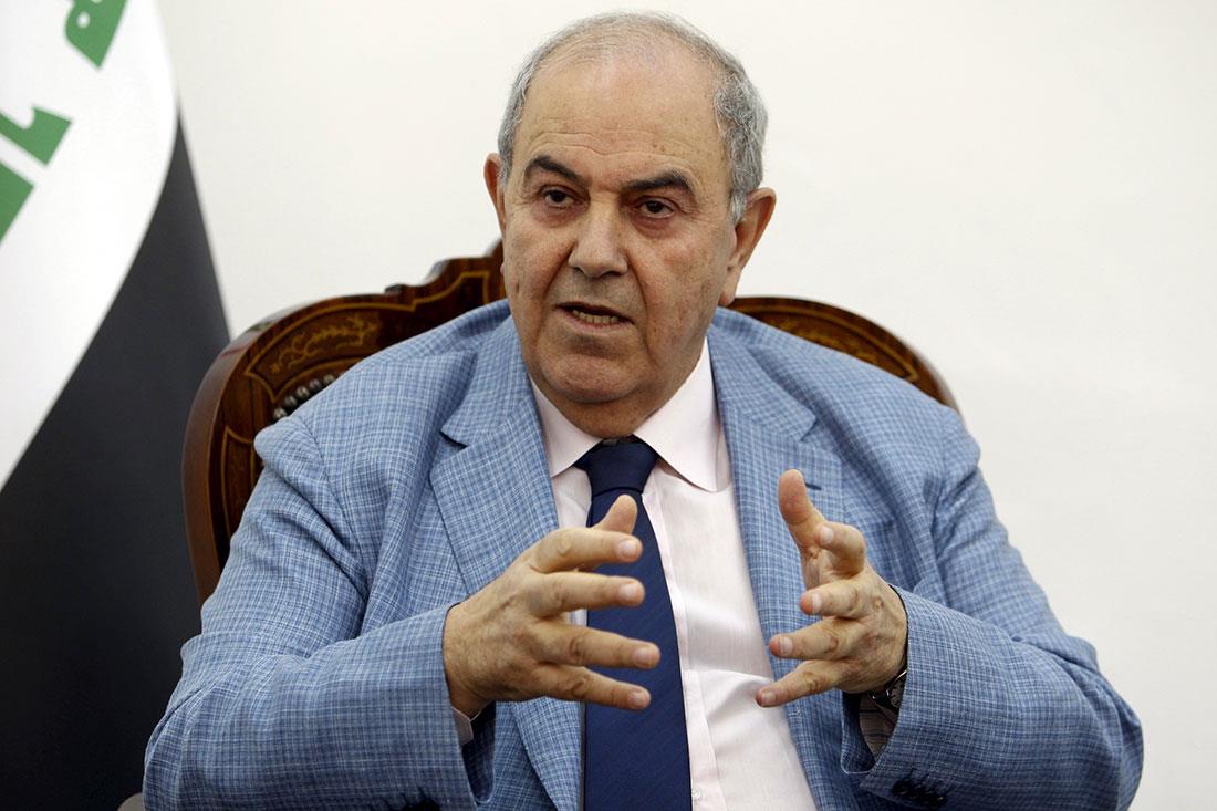 Iraq's Vice President Ayad Allawi wants to stop the Syria conflict from reaching Iraq. 