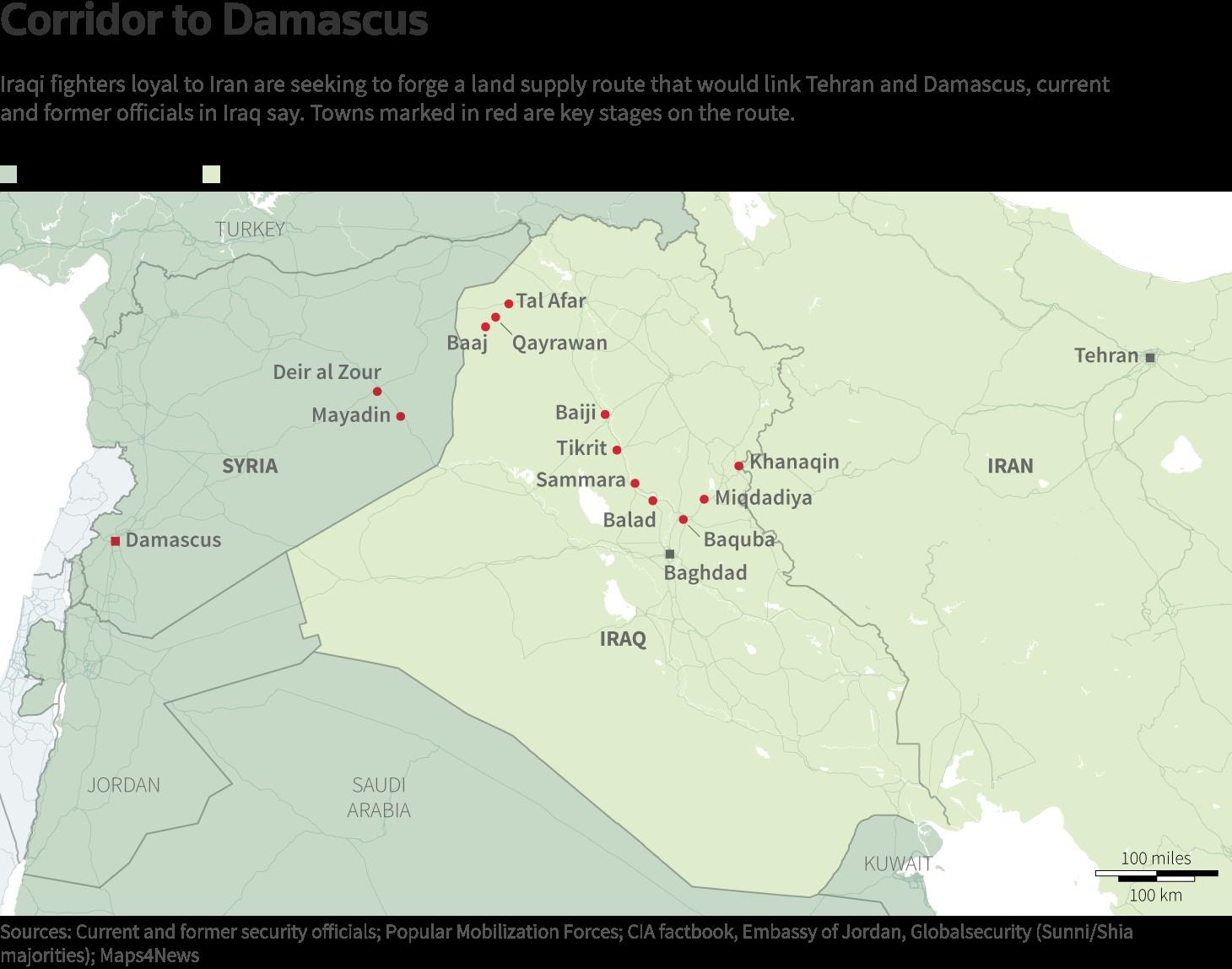  The Iraqi militia helping Iran carve a road to Damascus 