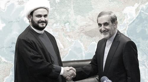  Cleric Akram Kaabi, the leader of Nujaba, meets Ali Akbar Velayati, senior adviser to Supreme Leader Ali Khamenei. 