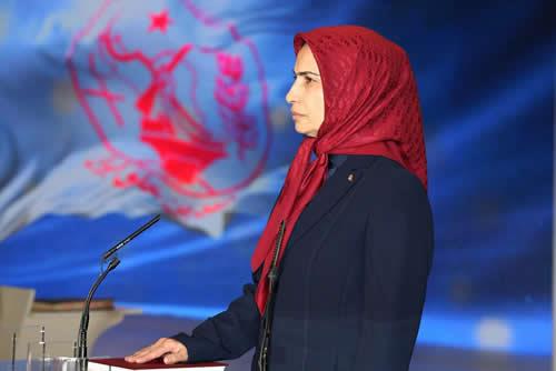 Ms. Zahra Merrikhi, the new PMOI،MEK Secretary General pledging oath to the Holly Qoran
