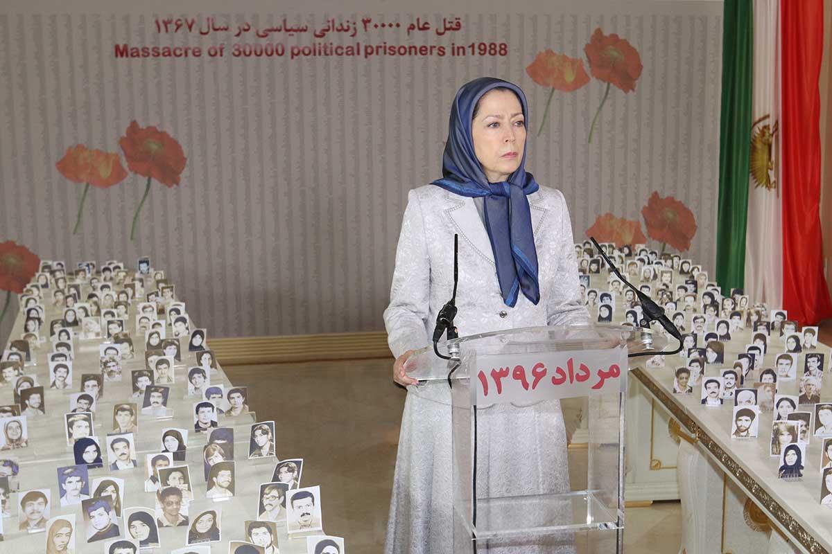 Maryam Rajavi remembers the anniversary of the 1988 massacre of political prisoners in Iran