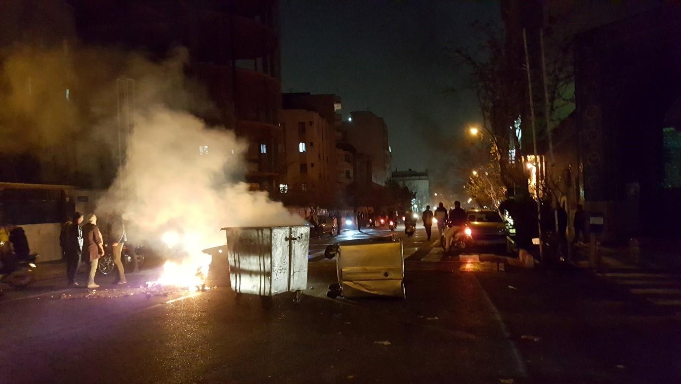 People protest in Tehran, Iran December 30, 2017 in this picture obtained from social media