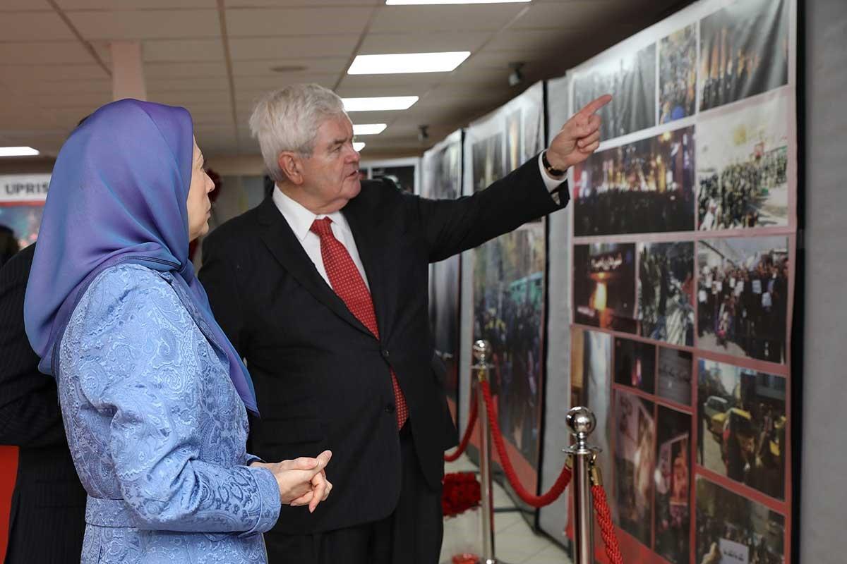 Maryam Rajavi and the US House Speaker Newt Gingrich