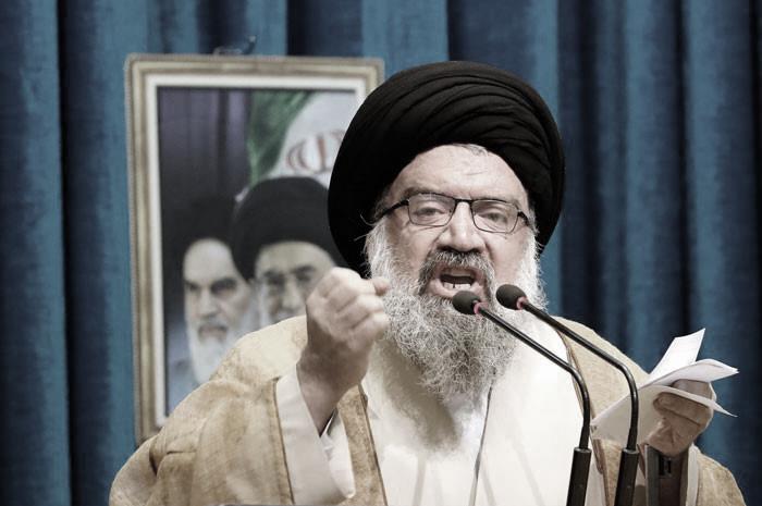 Ayatollah Ahmad Khatami spoke during the Friday prayer ceremony at the Imam Khomeini mosque in Tehran