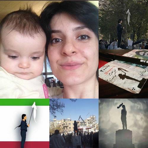 Girl who protested compulsory hijab in Iran identified as 31-yr-old VidaMovahed mother of 19-month-old baby arrested after taking off hijab in public
