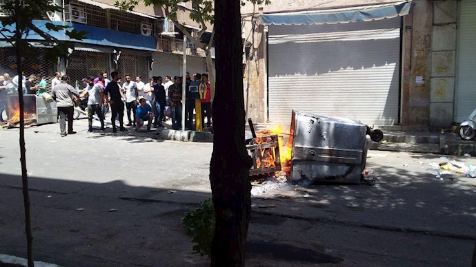 Various images of todays hit-and-run clashes