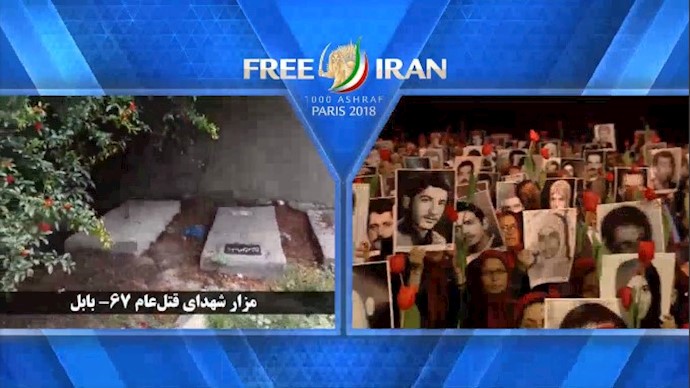 Iranian activists paying homage to the martyrs of PMOI 