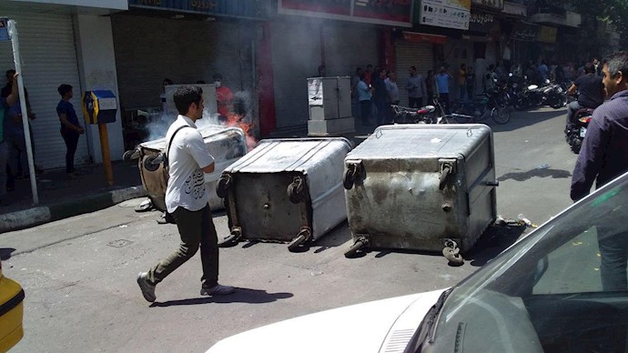 Various images of todays hit-and-run clashes