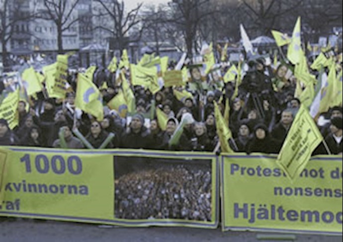 Iranians Rally in Sweden to Condemn Absurd Insults against Brave Women of Ashraf