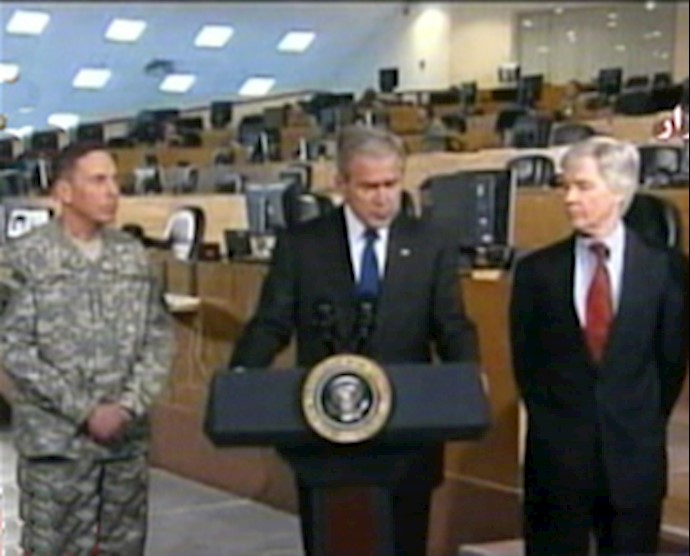 Bush tells Iran, Syria to stop backing Iraq violence