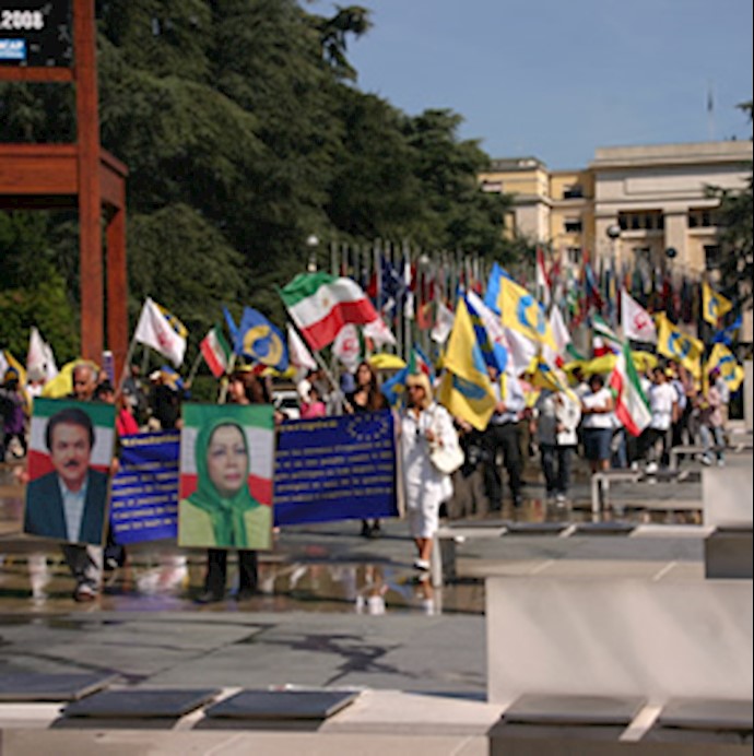 Geneva sit-in Day 52<br>
Messages of Ashraf residents’ families and political prisoners were read