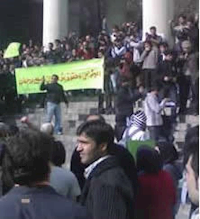 Thousands of students rally at Tehran University Thousands of students rally at Tehran University