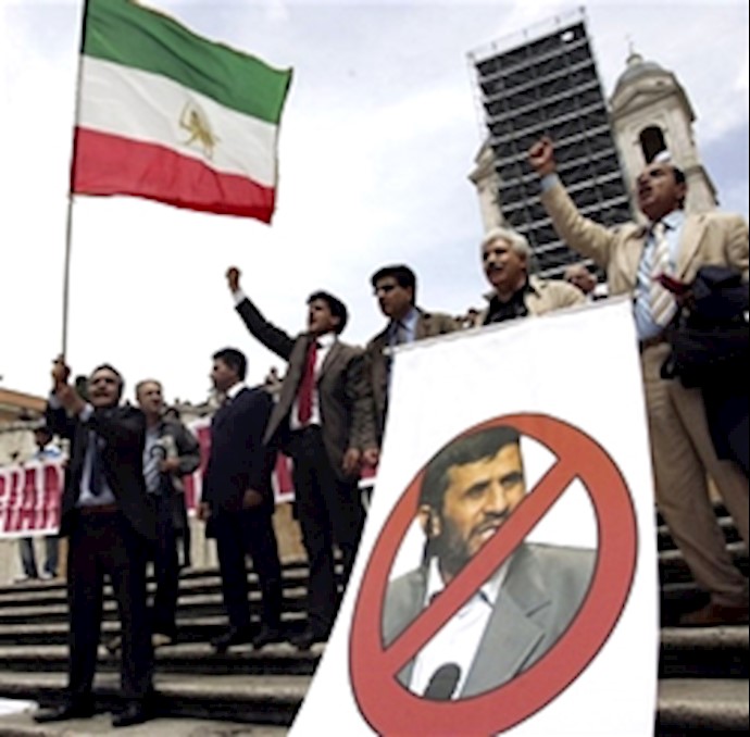 Iranians demonstrate against Ahmadinejad’s presence in Italy
