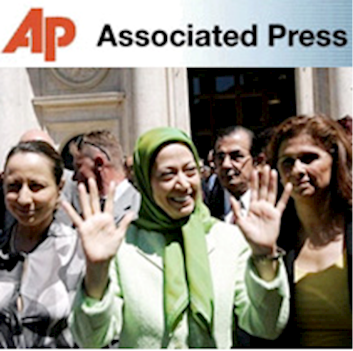 Maryam Rajavi arrives at Italian Parliament
