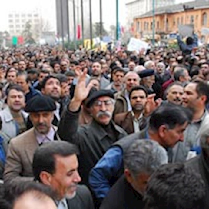 350 protesting moves across Iran during one month by various sectors of the people